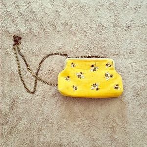 Vintage yellow bee bag